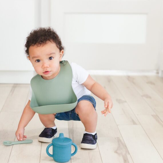 Baby Silicone Bib (Cocoa)