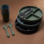 Silicone Suction Plate (Muted Blue)