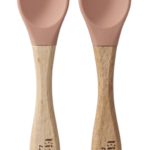 Bamboo Spoon and Fork Set (Muted Pink)