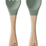 Bamboo Spoon and Fork Set (Sage)